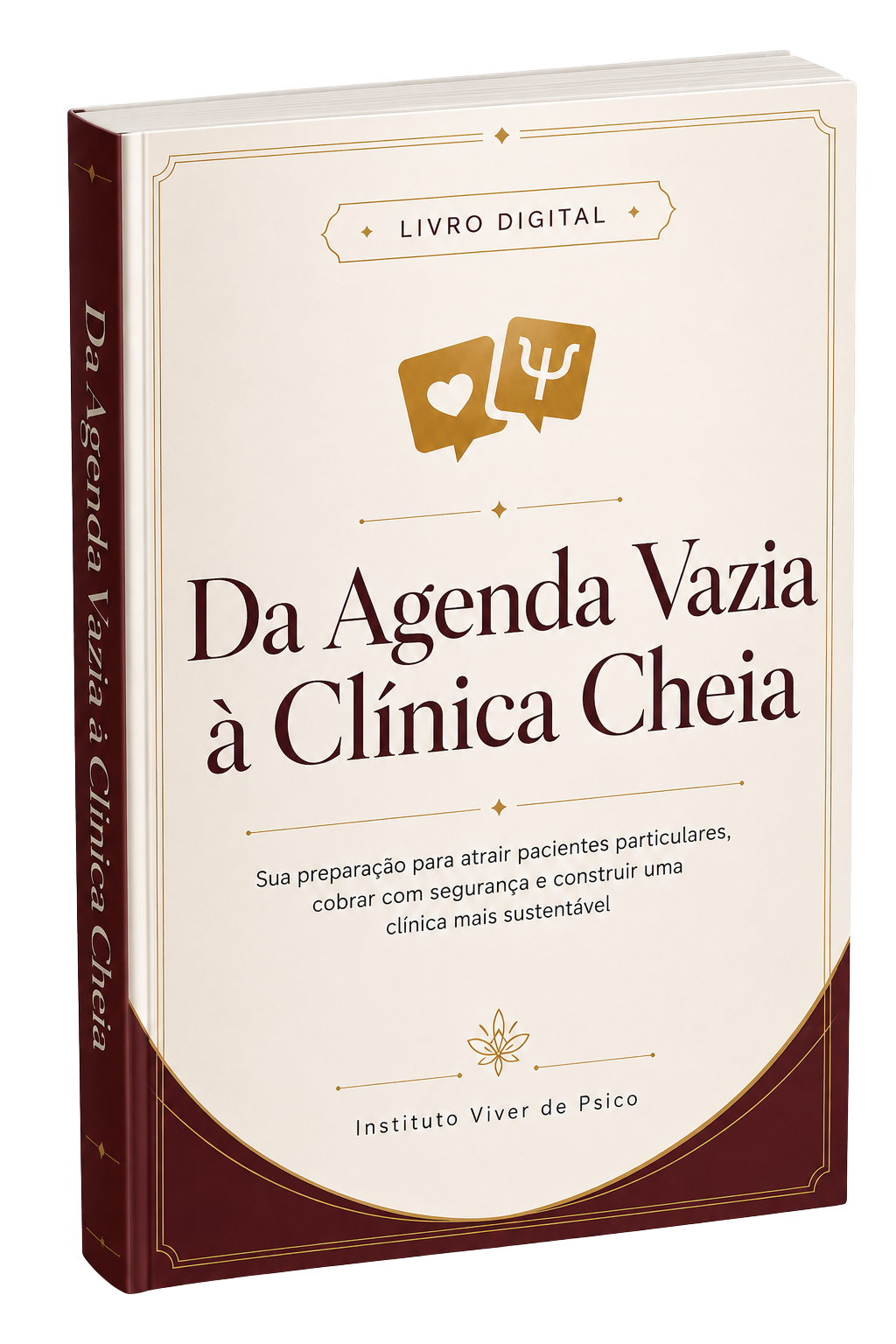Mockup do livro digital Da Agenda Vazia à Clínica Cheia